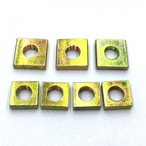 High Strength Grade 4 8 10 12 Steel Color Yellow Zinc Plated DIN562 Square thin nuts