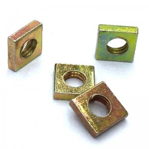 High Strength Grade 4 8 10 12 Steel Color Yellow Zinc Plated DIN562 Square thin nuts