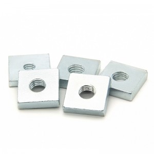 High Strength Grade 4 8 10 12 Steel Galvanized Blue White Zinc Plated DIN562 Square thin nuts