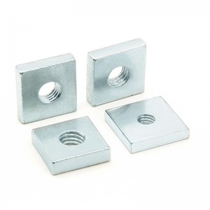 High Strength Grade 4 8 10 12 Steel Galvanized Blue White Zinc Plated DIN562 Square thin nuts