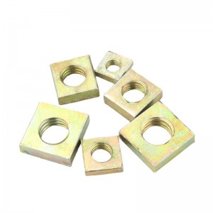 High Strength Grade 4 8 10 12 Steel Color Yellow Zinc Plated DIN562 Square thin nuts